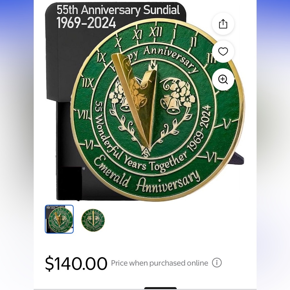 Emerald Anniversary Sundial